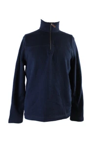 G.H. Bass & Co. Blue 1/4-Zip Mock-Neck Sweater S - Picture 1 of 4