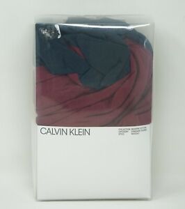 Calvin Klein Modern Cotton Modal Niccolo STANDARD Pillow Sham PAIR Burgundy Navy