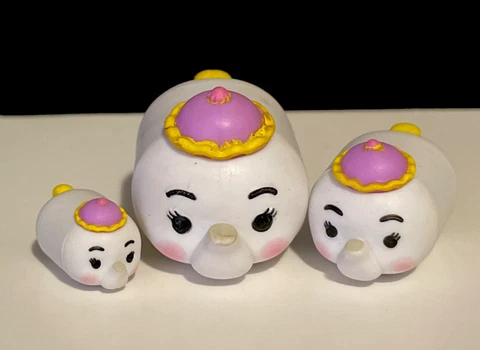 Disney Tsum Tsum Stack Vinyl Mrs. Potts~ LG MED & SMALL Figures Set Of 3 Series8 Cover