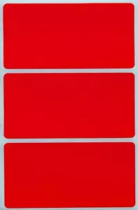 Colorful Name Storage Labels Tag Stickers 4 x 2 Inch Red Rectangular 45 Pack - Picture 1 of 7