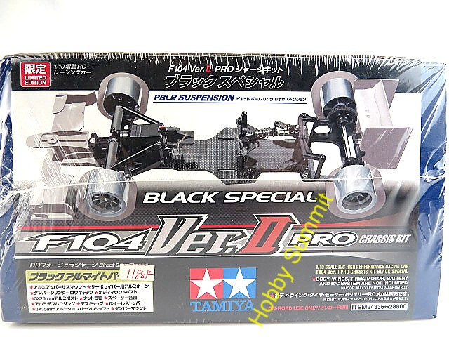 Tamiya 1/10 R/C F104 Ver. II Pro Black Sp. F-1 GP Chassis