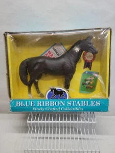 New In Box Blue Ribbon Stables Quarter Horse Black #37032 with Card and Ribbon - Picture 1 of 7
