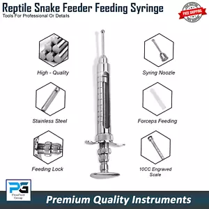 Reptile Snake Feeder Feeding Pinky Pump Syringe Tool 10cc Veterinary German SS* - Picture 1 of 5
