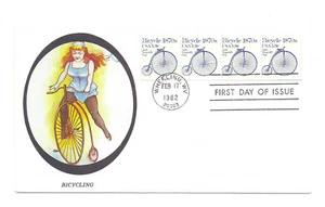 1901 5.9c Bicycle 1870s New Direxions FDC  - Picture 1 of 1
