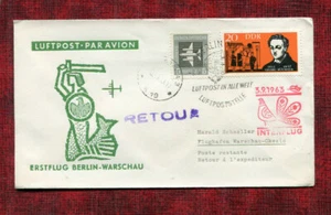DDR - Erstflug Berlin - Warschau - 3.   9. 1963  ( 26955 ) - Bild 1 von 1
