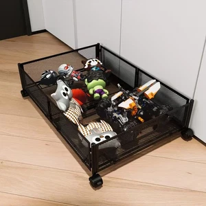 Folding Underbed Storage Box On Wheels Bedding Drawers Container Clothes Basket - Picture 1 of 12