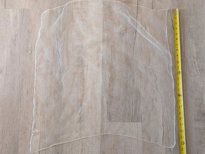 Vtg 50s 60s Sheer Chiffon Scarf White 25x25" - Image 1 of 3