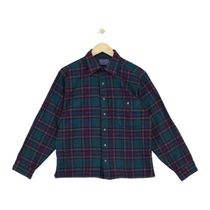 Vintage Pendleton Wool Shirt Womens Size L Multicoloured Check USA Made - Picture 1 of 15