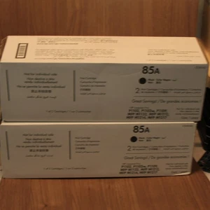 Genuine HP LaserJet 85A Dual Pack Black Toner Cartridges CE285D Sealed - Picture 1 of 3