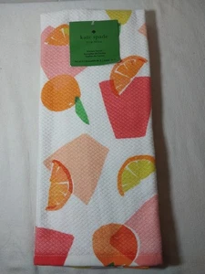 Kate Spade Set of 2 Kitchen Towels Citrus Drink 17"X28" 100% Cotton NEW - Picture 1 of 7