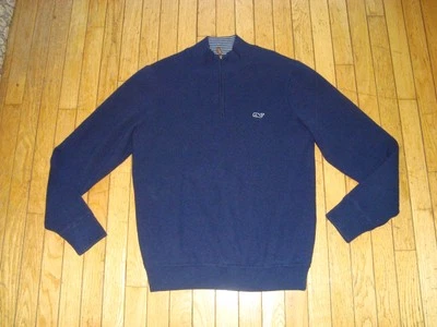 VINEYARD VINES MEN'S HALF ZIP WOOL BLEND WITH LINING SWEATER SIZE MEDIUM GREAT! - Image 1 of 4