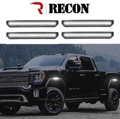 2020-2024 GMC Sierra 2500 3500 HD 4 шт. фары крыла дымчатые линзы с белыми светодиодами - Изображение 1 из 4