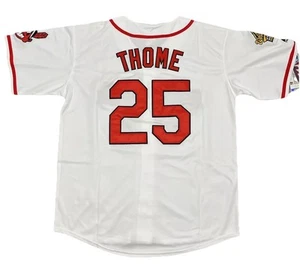 Jim Thome 1995 Cleveland Indians Home White World Series Jersey Men’s Large - Picture 1 of 3