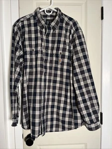 Carhartt Plaid Shirt Men’s 2XL Workwear Loose Fit Long Sleeve Button-down - Picture 1 of 17