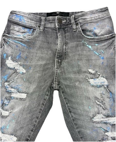 Jordan Craig Legacy Edition Pantaloncini Uomo Denim Taglia 30 Vernice Design Distressed