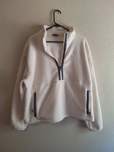 Women's The North Face Fleeski 1/2 Zip Fleece Coat Jacket White NF XXL - Picture 1 of 9