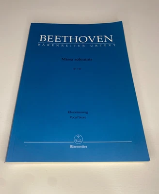 Beethoven: Missa solemnis, Op. 123 (Vocal Score) Barenreiter Urtext Edition - Image 1 of 4