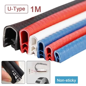 1M U-Shape Rubber Edge Strip Seal Protector Car Door Edge Guard Protector Strips - Picture 1 of 32