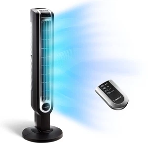 2511 36” Oscillating 3 Speed Remote Control Tower Fan for Home 36Inch Black - Picture 1 of 9