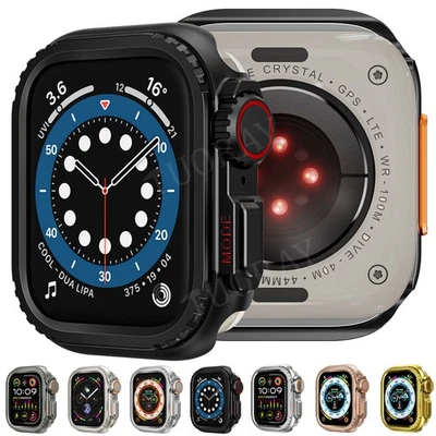 For Apple Watch Series 11 10 9 8 7 6 SE Metal Case Change to Ultra iWatch Cover - Image 1 of 4