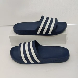 Adidas Adilette Aqua Slides Men's Size 10 NEW Beach Sandals Pool Flip Flops - Picture 1 of 5