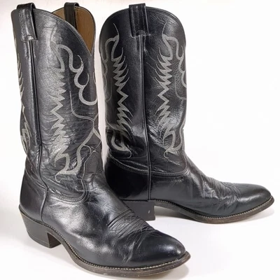 Botas de Vaquero Nocona Para Hombres Western Cuero Negro Talla 9.5 D Estilo 8001 Hechas en EE. UU. Foto 1 de 4