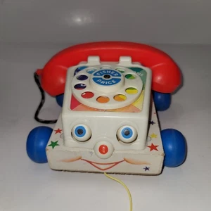 1961 #747 Vintage Fisher-Price Dial Giratorio Chatter Teléfono Juguete Teléfono Usado en Excelente Condición - Imagen 1 de 15