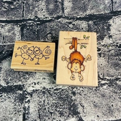 Whipper Snapper CY905 Swinging Monkey & Changlito Pair Stamps - Image 1 of 4