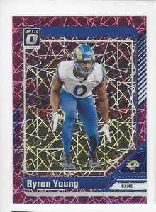 2024 Donruss Optic /80 BYRON YOUNG card #119 Pink Velocity Holo Laser SN # 40/80 - Picture 1 of 2