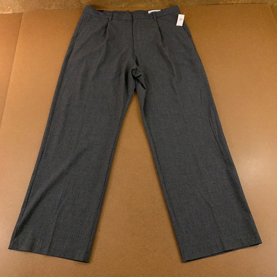 Gap Mens 36x32 Charcoal Heather 90s Loose 365 Relaxed Pleated Trousers NWT - Image 1 of 4
