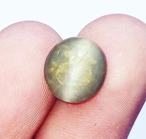 Piedra preciosa suelta ojo de gato natural sin calefacción 3,40 quilates certificada con regalo gratis - Imagen 1 de 8