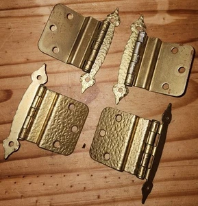 Vintage Amerock Colonial Hinge T-1638 Antique Copper 3/8" Inset Overlapping DH - Picture 1 of 5