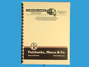 Fairbanks Morse Magneto Instruct & Parts Manual for FM-XV4B70 Series Mags *407 - Picture 1 of 3