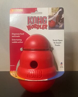 KONG Wobbler Dog Toy - Small/Petite Treat Dispensing Puzzle Toy - New in Package - Image 1 of 4