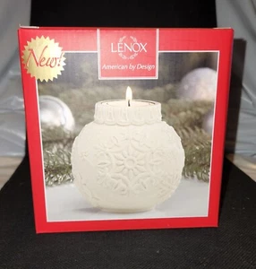 Lenox Ornamental Glow Snowflake Scroll Votivkerze NEU im Karton #869946 - Bild 1 von 12