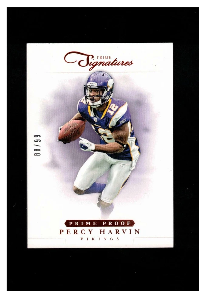 2012 PANINI PRIME SIGNATURE PERCY HARVIN #45 PRIME PROOF RED 88/99 - Image 1 of 1