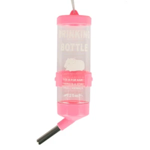 Pet Cage Water Bottle Plastic 125 ml 4.2 oz Hamster Rabbit Bird Ferret - Picture 1 of 12