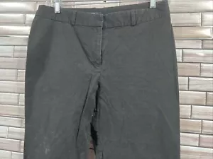 Style&Co Mujer 12 Pantalones Negros Tobillo Alto Pierna Ancha 35x25x10 Dobladillo Roll Up - Imagen 1 de 11