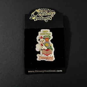 OLD LE Disney Auctions PIN Disneyland Happy Holidays Mickey Waves Railroad Train - Picture 1 of 1