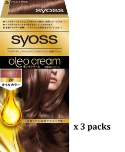Set 3 Packungen Syoss Oleo Creme Haarfarbe 2P Pearl Pink aus Japan - Bild 1 von 6