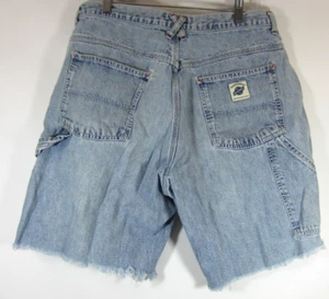 Vintage Y2K American Eagle AE Carpenter Jeans Pantaloncini Uomo 34 Salopette Tagli - Foto 1 di 15