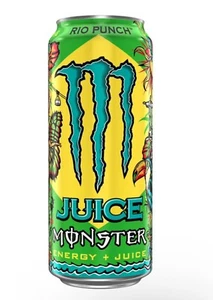 ๐ฅ Brand New Monster Rio Punch Juice Exotic Fruit Energy Drink 15floz 1 Can - Picture 1 of 2