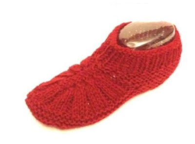 Front Ribbed Slippers Botties Shoes Socks Printed Knitting Pattern - Image 1 of 4