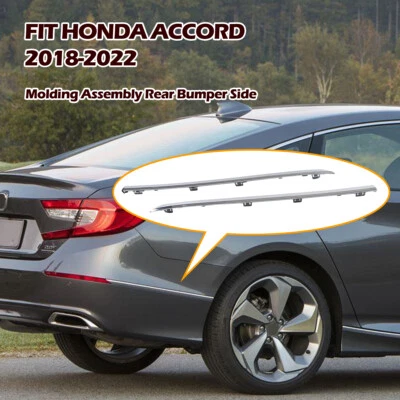 Rear Chrome Bumper Fascia Molding Left + Right For 2018-2022 Accord Honda - Image 1 of 4