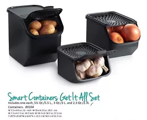 Tupperware Smart Contenitore Ottieni Tutto Set per Patate Cipolla Aglio NUOVO - Foto 1 di 2