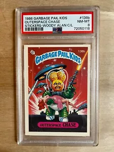 1986 Garbage Pail Kids OS4 Series 4: #138b Outerspace Chase - PSA Graded 8 - Picture 1 of 3
