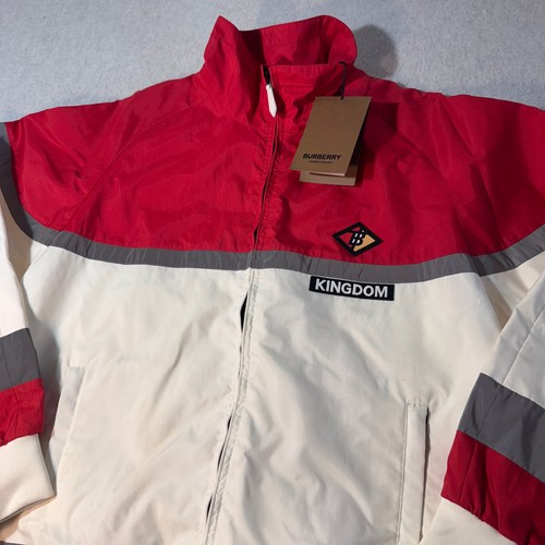 Giacca Burberry uomo Kingdom Icon Stripe Colorblock Track completamente foderata taglia XXL NUOVA CON ETICHETTE