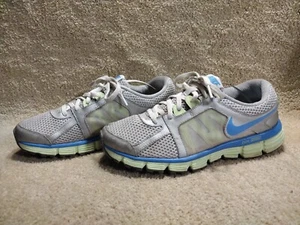 Nike Dual Fusion ST2 Running Shoes, #456970-007, Grey/Lime/Blue Youth Size 7Y - Picture 1 of 12