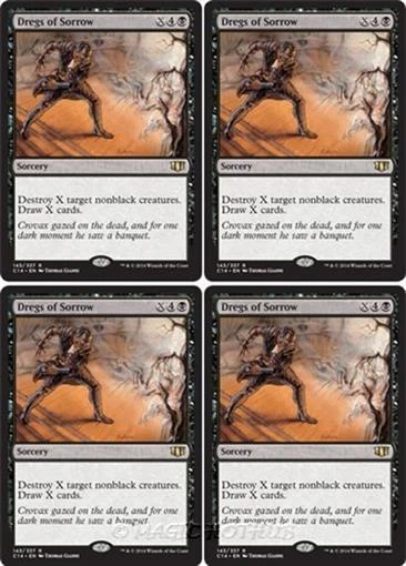 4x DREGS OF SORROW Commander 2014 MTG Black Sorcery Rare - Image 1 of 1