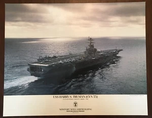 USS HARRY S. TRUMAN (CVN 75) NUCLEAR-POWERED AIRCRAFT CARRIER, AT SEA, POSTER #2 - Picture 1 of 3